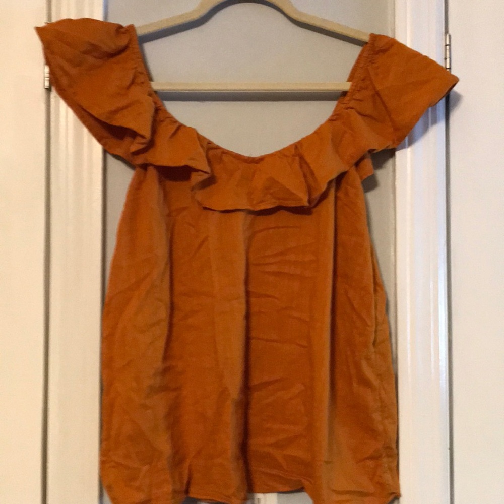 Old Navy, rustic orange off the shoulder top